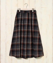 Bleu Bleuet | チェックフレアタックスカート(スカート)