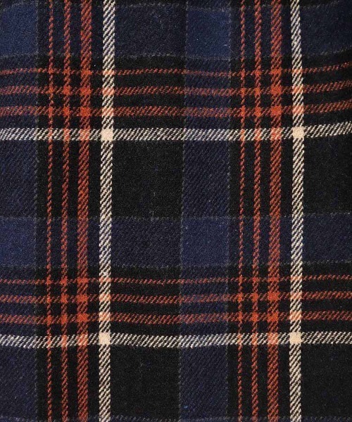 Bleu Bleuet（ブルーブルーエ）の「チェックフレアタックスカート（スカート・レディース・ネイビー/ブラック・FREE）」の6枚目の写真