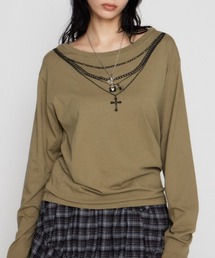 PENDANT PRINT ロングスリーブＴシャツ