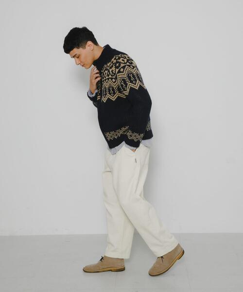 URBAN RESEARCH Sonny Label(アーバンリサーチサニーレーベル)の「ジャガードジップアップニット(ニット/セーター・メンズ・ブラウン/ネイビー・LARGE/MEDIUM)」の18枚目の写真