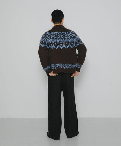 セール】ジャガードジップアップニット（ニット/セーター）｜URBAN