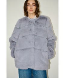 Coco Faux Fur Coat ノーカラーファーコート