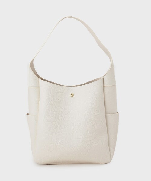 OPAQUE.CLIP（オペークドットクリップ）の「シュリンク合皮ワンハンドルトートバッグ【軽量／A4サイズ対応】（トートバッグ・レディース・ナチュラル/アイボリー/ブラック・00）」の10枚目の写真