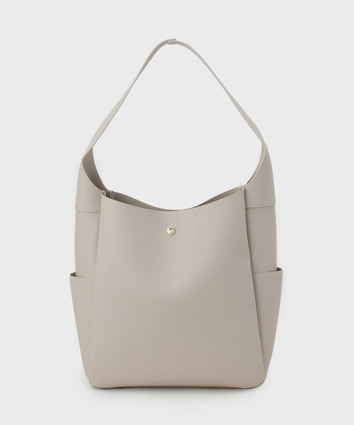 OPAQUE.CLIP（オペークドットクリップ）の「シュリンク合皮ワンハンドルトートバッグ【軽量／A4サイズ対応】（トートバッグ・レディース・ナチュラル/アイボリー/ブラック・00）」の12枚目の写真