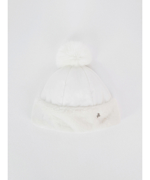 NITINA（ニティナ）の「Mink Fur Beanie WH（ニットキャップ/ビーニー）」