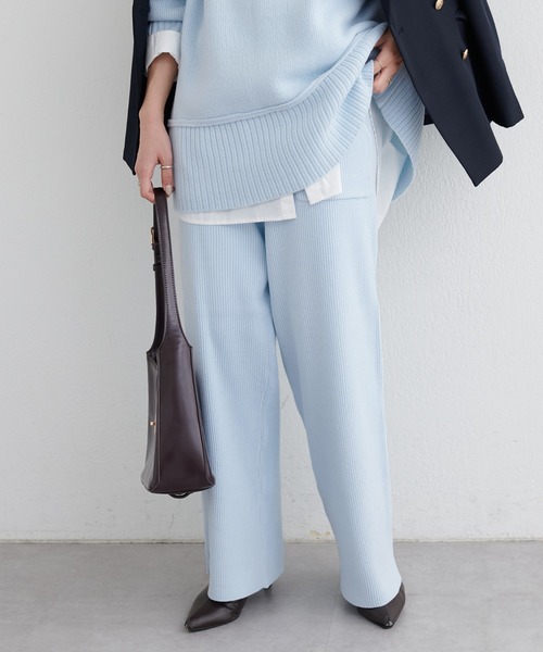 セール】【LARUTA】カシミアタッチリブニットパンツ（その他パンツ
