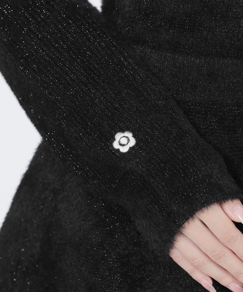 MARY QUANT（マリークワント）の「オフショルリボンニット ワンピース（ワンピース・レディース・ブラック/アイボリー/ブルー・M）」の9枚目の写真