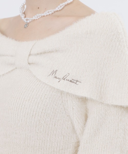 MARY QUANT（マリークワント）の「オフショルリボンニット ワンピース（ワンピース・レディース・ブラック/アイボリー/ブルー・M）」の15枚目の写真