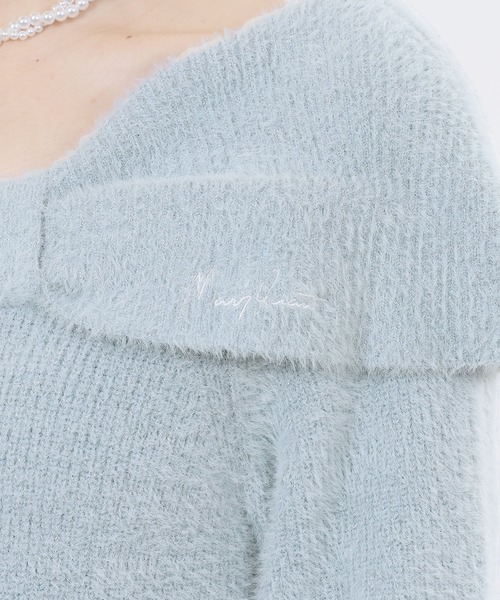 MARY QUANT（マリークワント）の「オフショルリボンニット ワンピース（ワンピース・レディース・ブラック/アイボリー/ブルー・M）」の21枚目の写真