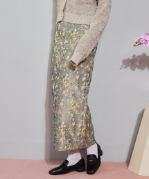 mysty woman | フラワージャカードナロースカート 638771(スカート)