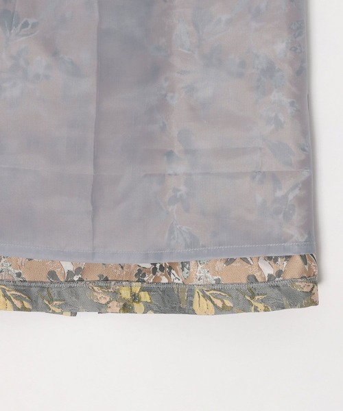 mysty woman（ミスティウーマン）の「フラワージャカードナロースカート 638771（スカート・レディース・オフホワイト/グレー/ブラック・FREE）」の8枚目の写真