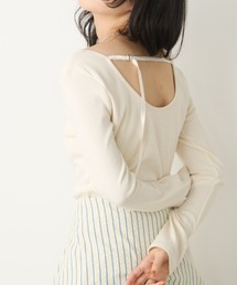 Unitage（ユニテージ）の「カップ付きバックオープンリブtee（Tシャツ/カットソー）」