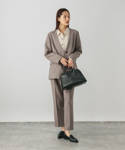 GLOBAL WORK(グローバルワーク)の「ウツクシルエットWクロスジャケット/603985(テーラードジャケット・レディース・ブラック/チャコールグレー/モカ・SMALL/MEDIUM/LARGE)」の22枚目の写真