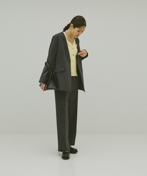 GLOBAL WORK(グローバルワーク)の「ウツクシルエットWクロスジャケット/603985(テーラードジャケット・レディース・ブラック/チャコールグレー/モカ・SMALL/MEDIUM/LARGE)」の8枚目の写真