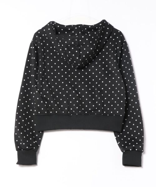 WEGO（ウィゴー）の「WEGO/ドット柄ショート丈フルジップパーカー（パーカー・レディース・ブラック・MEDIUM/LARGE）」の3枚目の写真