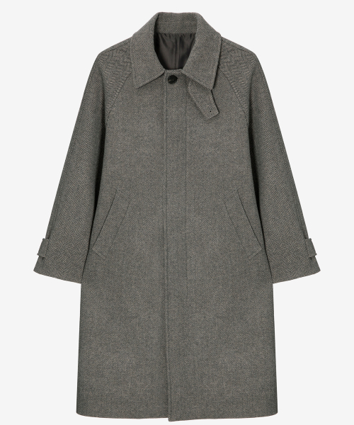 MINDBRIDGE（マインドブリッジ）の「[COUTURE]ヘリンボーンオーバーサイズバルマカンロングコート（チェスターコート・メンズ・ダークベージュ・95/100/105/110）」の9枚目の写真