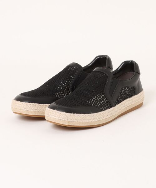 あしながおじさん（アシナガオジサン）の「ジュートメッシュスリッポン　5110001（スニーカー・レディース・ブラック/ライトブルー/ホワイト×ホワイト・22.5cm/23cm/23.5cm/24cm/24.5cm）」の5枚目の写真