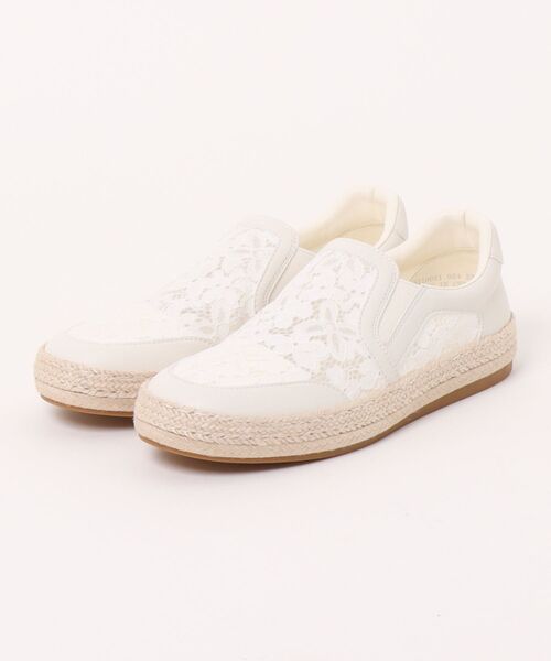 あしながおじさん（アシナガオジサン）の「ジュートメッシュスリッポン　5110001（スニーカー・レディース・ブラック/ライトブルー/ホワイト×ホワイト・22.5cm/23cm/23.5cm/24cm/24.5cm）」の4枚目の写真