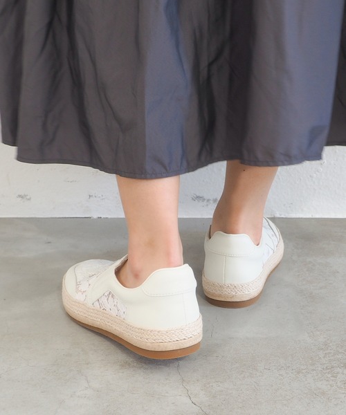 あしながおじさん（アシナガオジサン）の「ジュートメッシュスリッポン　5110001（スニーカー・レディース・ブラック/ライトブルー/ホワイト×ホワイト・22.5cm/23cm/23.5cm/24cm/24.5cm）」の19枚目の写真