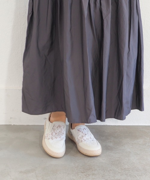 あしながおじさん（アシナガオジサン）の「ジュートメッシュスリッポン　5110001（スニーカー・レディース・ブラック/ライトブルー/ホワイト×ホワイト・22.5cm/23cm/23.5cm/24cm/24.5cm）」の20枚目の写真