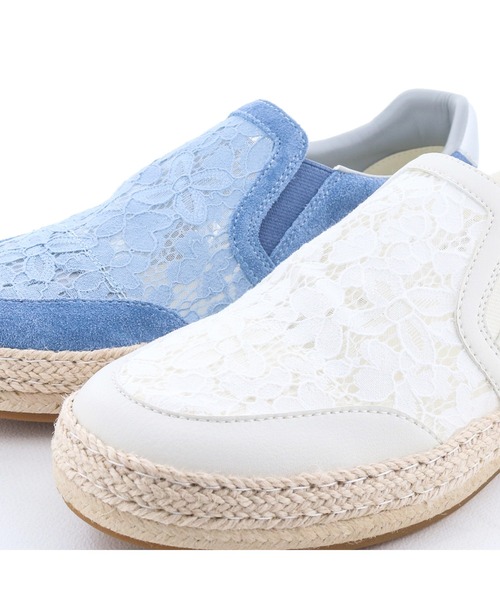 あしながおじさん（アシナガオジサン）の「ジュートメッシュスリッポン　5110001（スニーカー・レディース・ブラック/ライトブルー/ホワイト×ホワイト・22.5cm/23cm/23.5cm/24cm/24.5cm）」の12枚目の写真