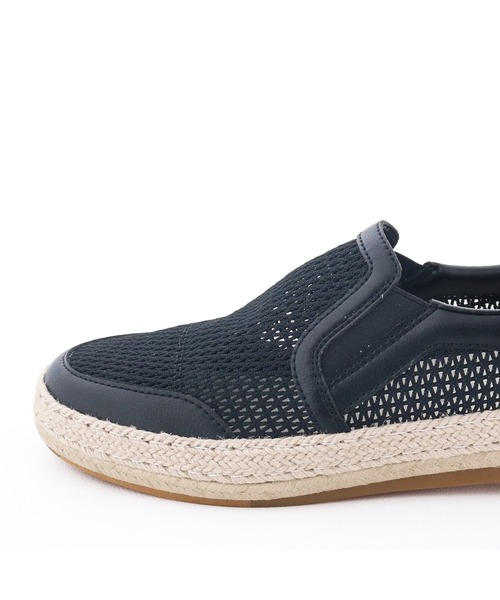 あしながおじさん（アシナガオジサン）の「ジュートメッシュスリッポン　5110001（スニーカー・レディース・ブラック/ライトブルー/ホワイト×ホワイト・22.5cm/23cm/23.5cm/24cm/24.5cm）」の15枚目の写真