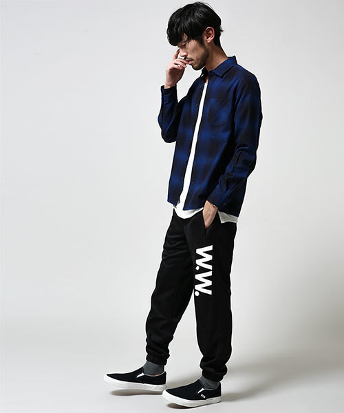 NANO universe（ナノユニバース）の「ダークオンブレーネル（シャツ/ブラウス・メンズ・レッド/ブルー/ブラック・MEDIUM/SMALL/LARGE）」の7枚目の写真