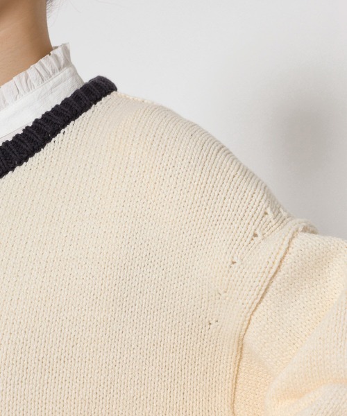 BABYLONE(バビロン)の「クラシックバイカラーニット(ニット/セーター・レディース・ホワイト/ブラック・フリー)」の20枚目の写真