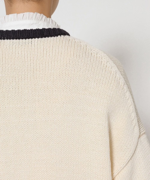 BABYLONE(バビロン)の「クラシックバイカラーニット(ニット/セーター・レディース・ホワイト/ブラック・フリー)」の21枚目の写真