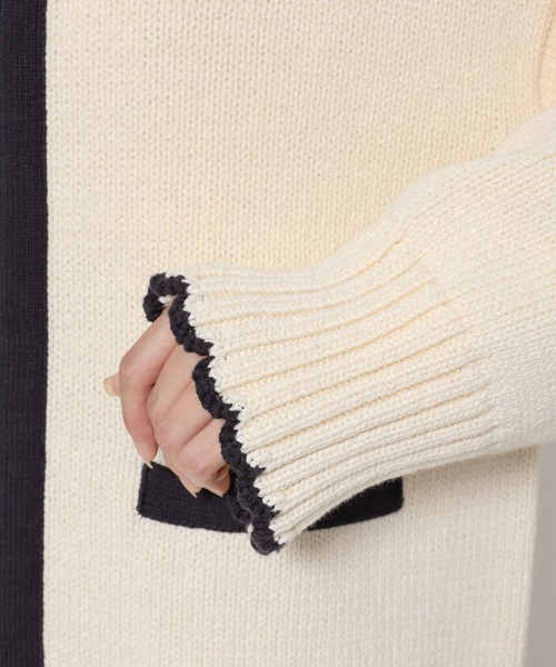 BABYLONE(バビロン)の「クラシックバイカラーニット(ニット/セーター・レディース・ホワイト/ブラック・フリー)」の22枚目の写真