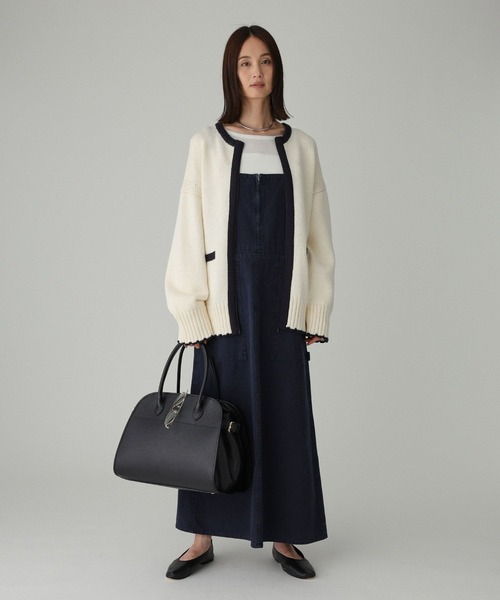 BABYLONE(バビロン)の「クラシックバイカラーニット(ニット/セーター・レディース・ホワイト/ブラック・フリー)」の6枚目の写真