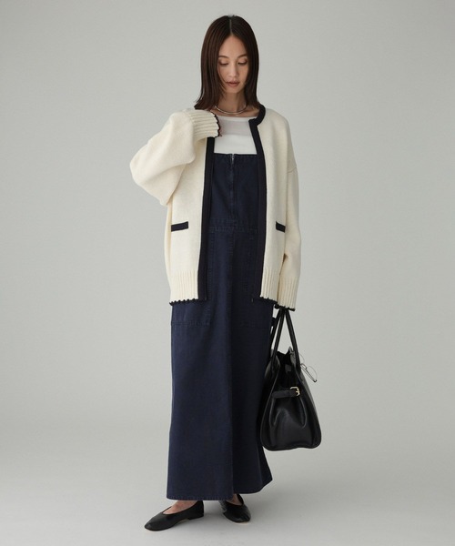 BABYLONE(バビロン)の「クラシックバイカラーニット(ニット/セーター・レディース・ホワイト/ブラック・フリー)」の5枚目の写真