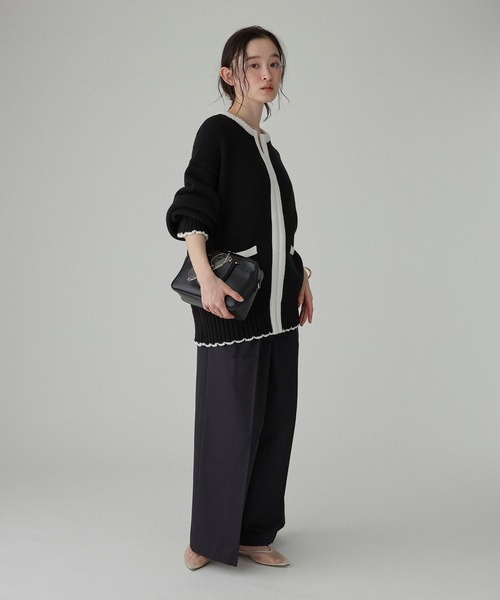 BABYLONE(バビロン)の「クラシックバイカラーニット(ニット/セーター・レディース・ホワイト/ブラック・フリー)」の12枚目の写真