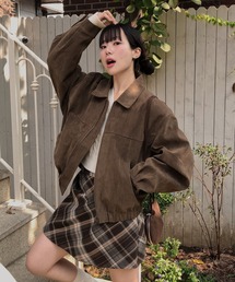 Aelina（エリナ）の「シンプル襟付きジャケット（ブルゾン）」