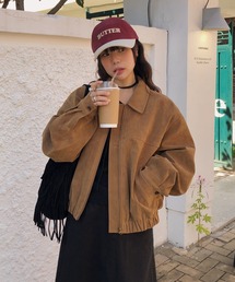 Aelina（エリナ）の「シンプル襟付きジャケット（ブルゾン）」