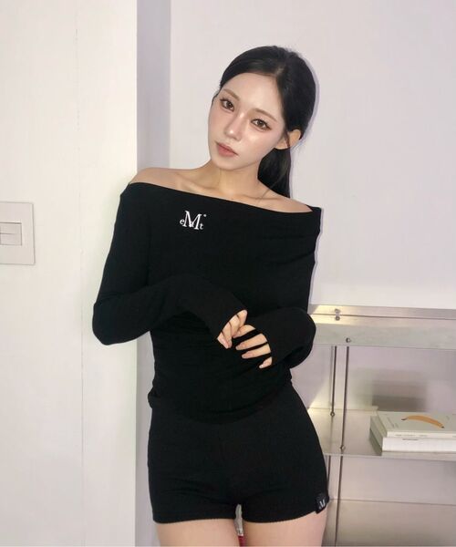 MUCENT(ムセント)の「ケフツイストニットマイクロパンツ(その他パンツ・レディース・ブラック・FREE)」の6枚目の写真