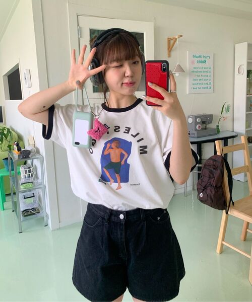 COVERNAT（カバーナット）の「[YOSIGO] サンベイディングリンガーTシャツ ホワイト（Tシャツ/カットソー・レディース・その他・L/XL/XXL/XS/S/M）」の7枚目の写真