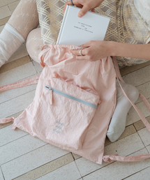 Ridge String Backpack _ Pink