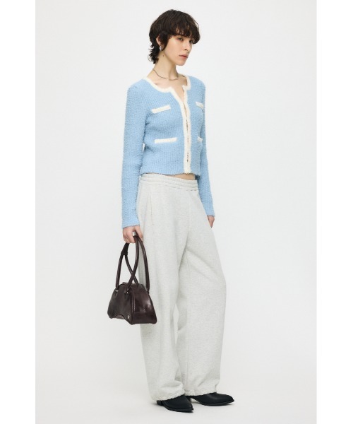 MOUSSY(マウジー)の「FANCY YARN BI COLOR カーディガン(カーディガン/ボレロ・レディース・オフホワイト/ブラック/ライトブルー・FREE)」の10枚目の写真