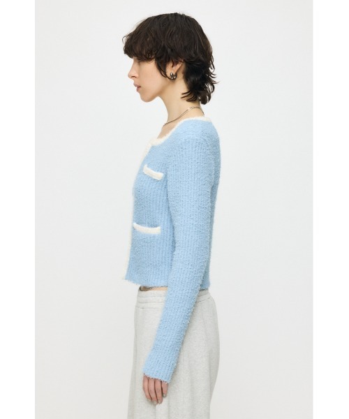 MOUSSY(マウジー)の「FANCY YARN BI COLOR カーディガン(カーディガン/ボレロ・レディース・オフホワイト/ブラック/ライトブルー・FREE)」の15枚目の写真