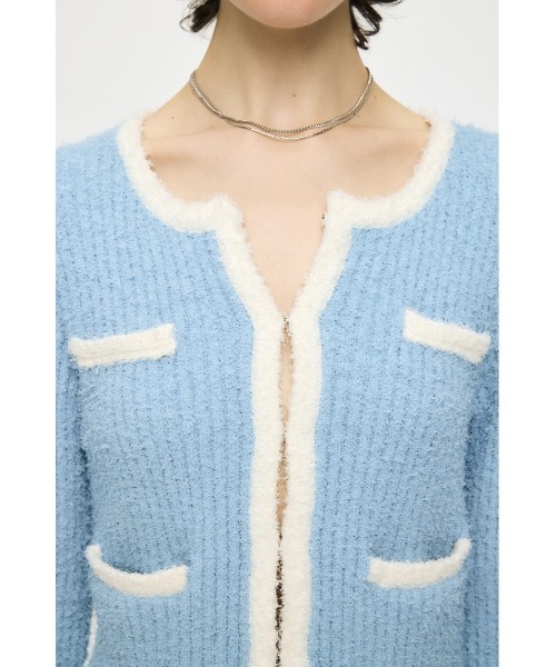 MOUSSY(マウジー)の「FANCY YARN BI COLOR カーディガン(カーディガン/ボレロ・レディース・オフホワイト/ブラック/ライトブルー・FREE)」の17枚目の写真