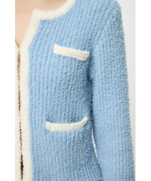 MOUSSY(マウジー)の「FANCY YARN BI COLOR カーディガン(カーディガン/ボレロ・レディース・オフホワイト/ブラック/ライトブルー・FREE)」の18枚目の写真