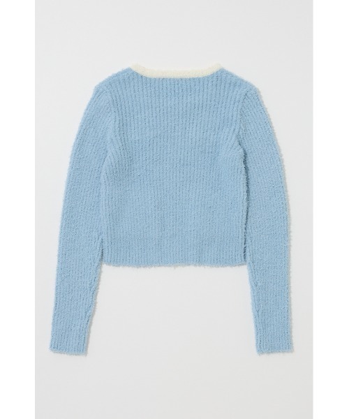 MOUSSY(マウジー)の「FANCY YARN BI COLOR カーディガン(カーディガン/ボレロ・レディース・オフホワイト/ブラック/ライトブルー・FREE)」の21枚目の写真