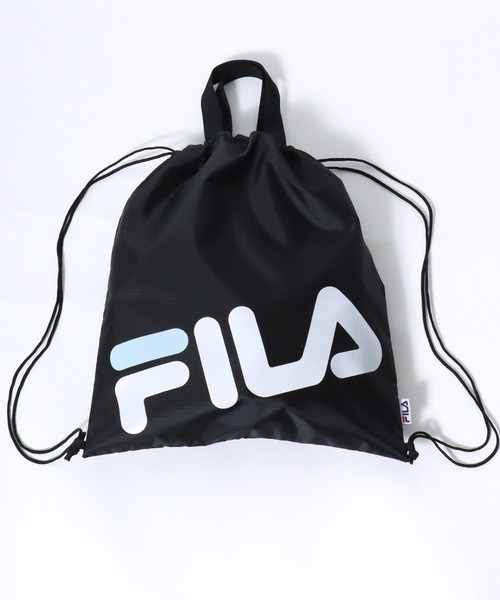 FILA(フィラ)の「FILA(フィラ)ブランドロゴプリント ナップサック/リュック(バックパック/リュック・メンズ・ブラック×ゴールド/ブラック×パープル/ブラック×ブルー/ブラック×レッド/ブラック・FREE)」の17枚目の写真