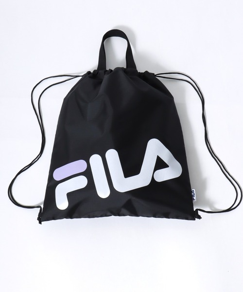 FILA(フィラ)の「FILA(フィラ)ブランドロゴプリント ナップサック/リュック(バックパック/リュック・メンズ・ブラック×ゴールド/ブラック×パープル/ブラック×ブルー/ブラック×レッド/ブラック・FREE)」の13枚目の写真