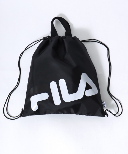 FILA(フィラ)の「FILA(フィラ)ブランドロゴプリント ナップサック/リュック(バックパック/リュック・メンズ・ブラック×ゴールド/ブラック×パープル/ブラック×ブルー/ブラック×レッド/ブラック・FREE)」の10枚目の写真