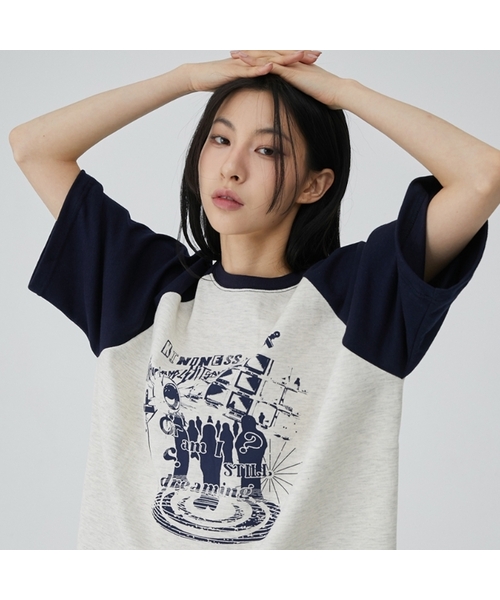ACOVER(オコボ)の「ドリーミングレグランオーバーサイズ半袖Tシャツ7色(Tシャツ/カットソー・レディース・ブラウン/バーガンディー/ライトグレー/オートミール/ブラック/チャコール/グレー・FREE)」の6枚目の写真