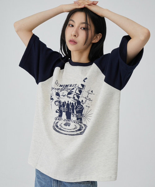 ACOVER(オコボ)の「ドリーミングレグランオーバーサイズ半袖Tシャツ7色(Tシャツ/カットソー・レディース・ブラウン/バーガンディー/ライトグレー/オートミール/ブラック/チャコール/グレー・FREE)」の12枚目の写真