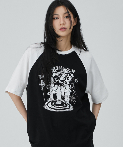 ACOVER(オコボ)の「ドリーミングレグランオーバーサイズ半袖Tシャツ7色(Tシャツ/カットソー・レディース・ブラウン/バーガンディー/ライトグレー/オートミール/ブラック/チャコール/グレー・FREE)」の8枚目の写真