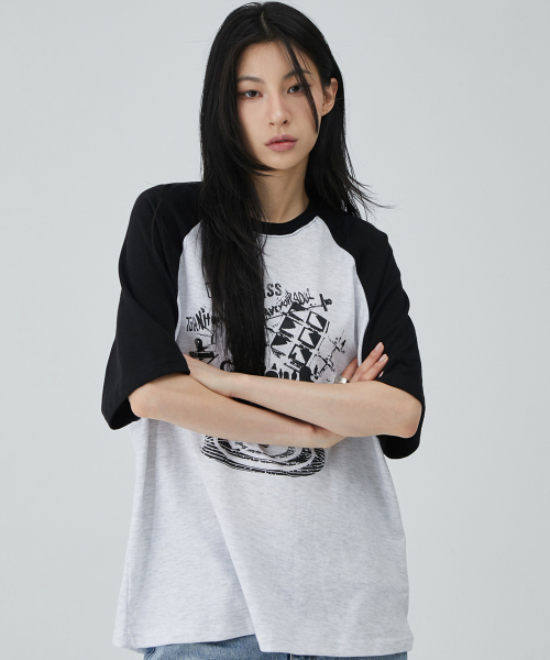 ACOVER(オコボ)の「ドリーミングレグランオーバーサイズ半袖Tシャツ7色(Tシャツ/カットソー・レディース・ブラウン/バーガンディー/ライトグレー/オートミール/ブラック/チャコール/グレー・FREE)」の9枚目の写真